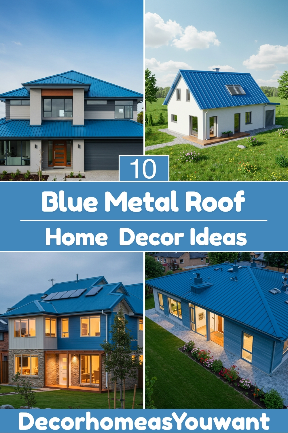 Blue Metal Roof For Home Decor ideas