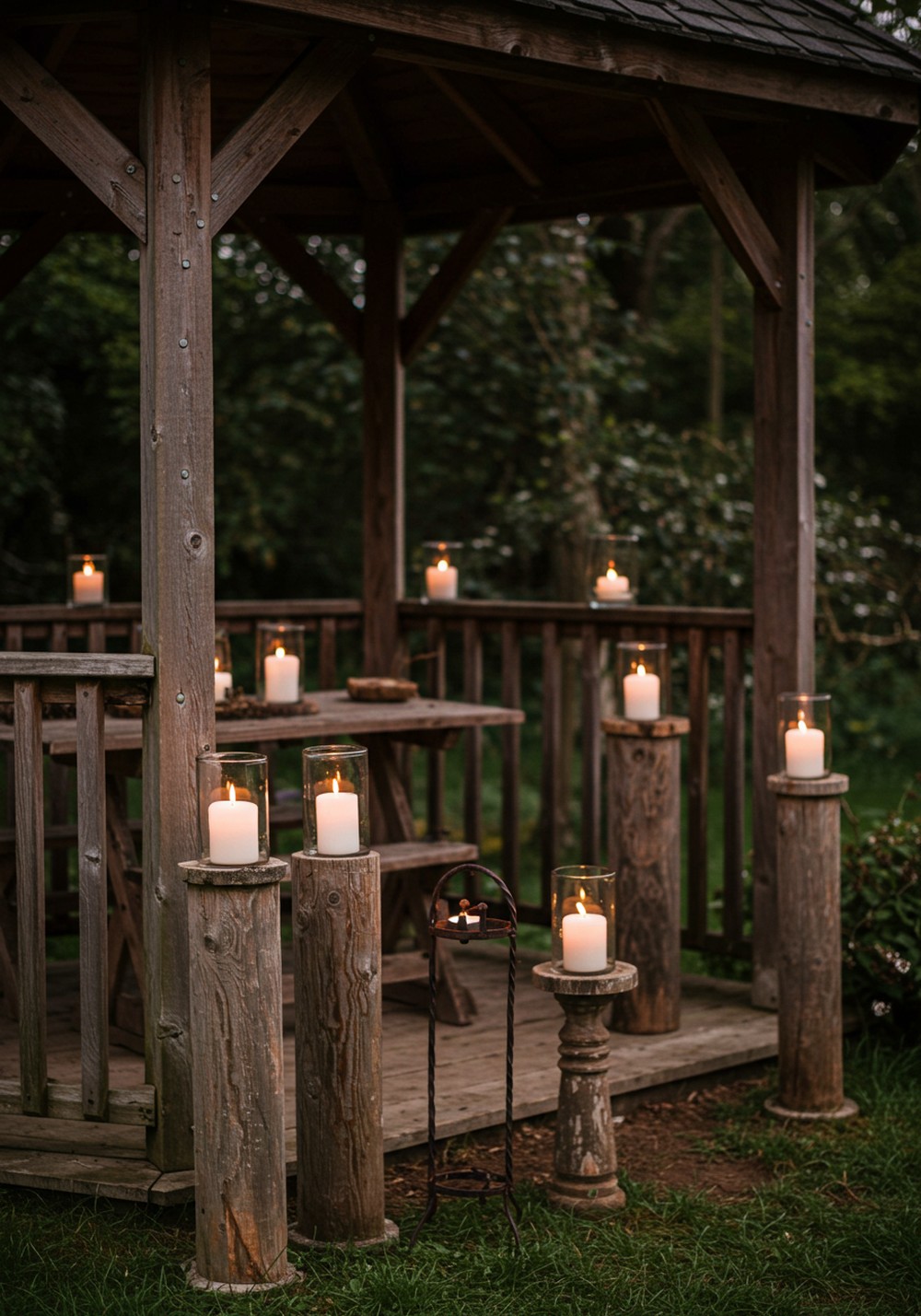 Candle Holders For A Rustic Feel Gazebo Lighting