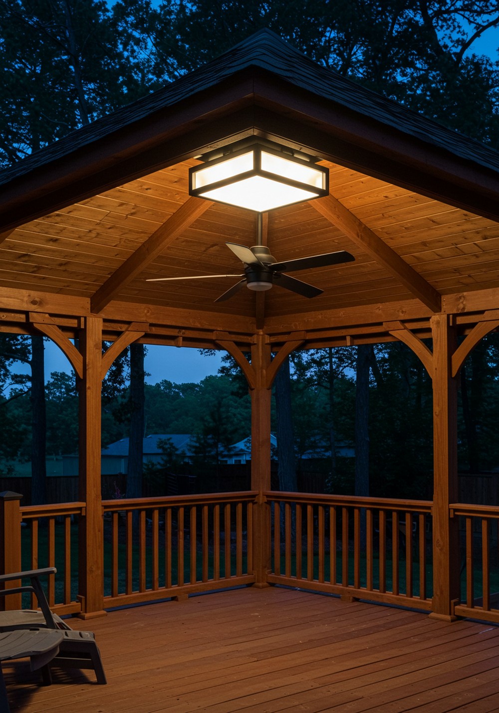 Ceiling Fan With Light For Breezy Comfort Gazebo Lighting
