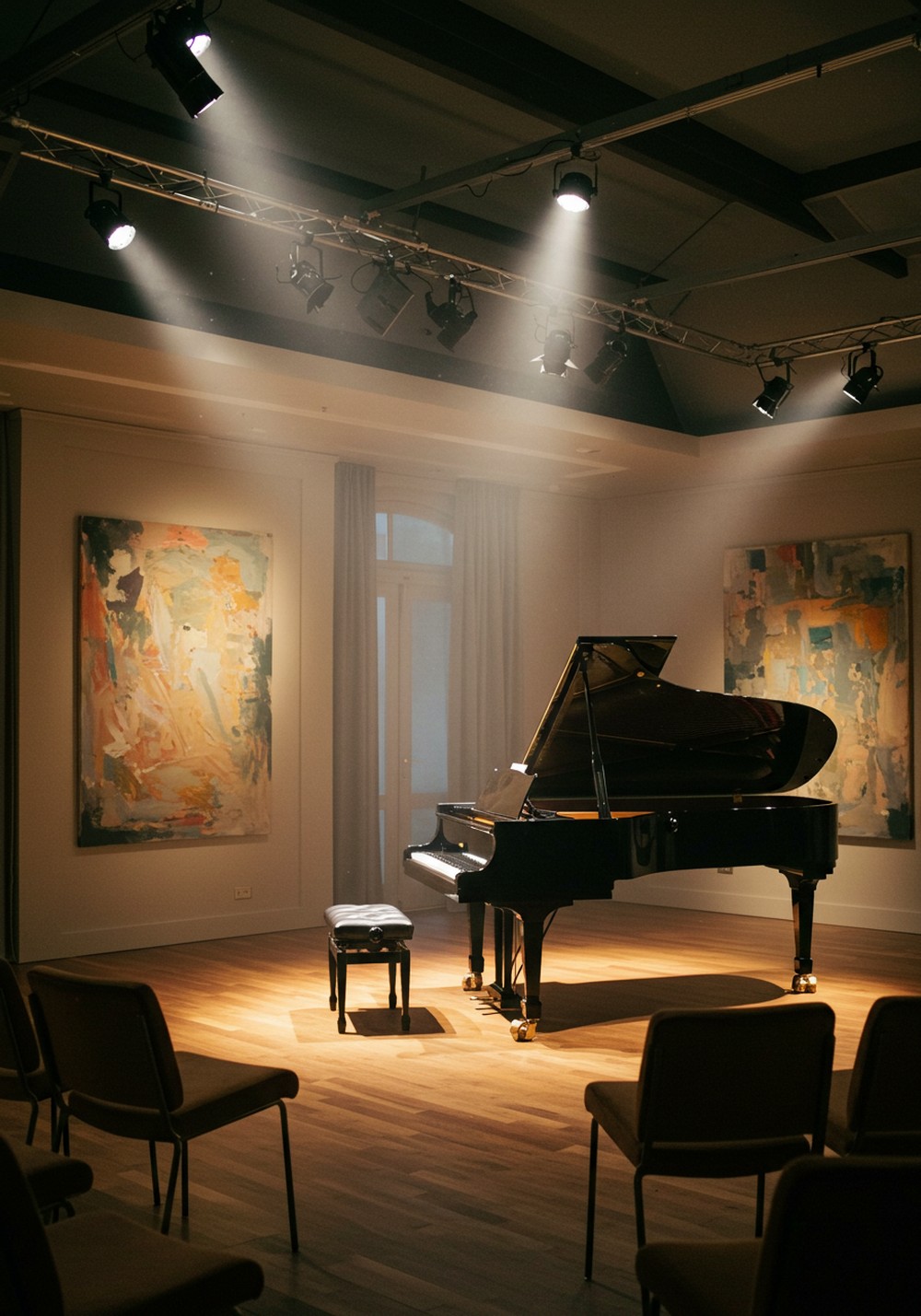 Classical Showcase In A Boldly Creative Piano Room