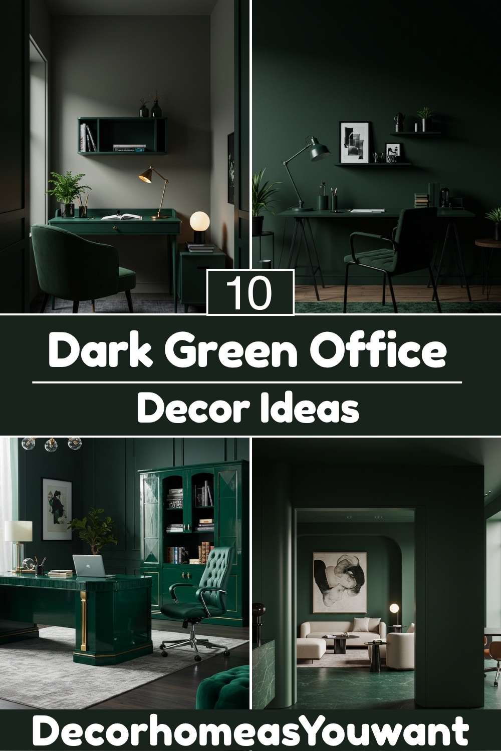 Dark Green Office Decor ideas