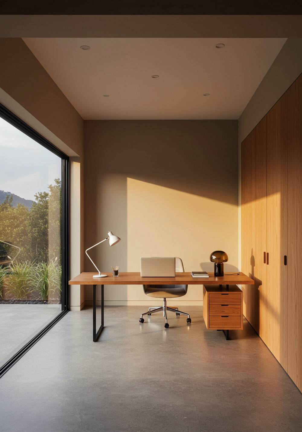 Elegant Shadow Layers Home Office Aesthetic