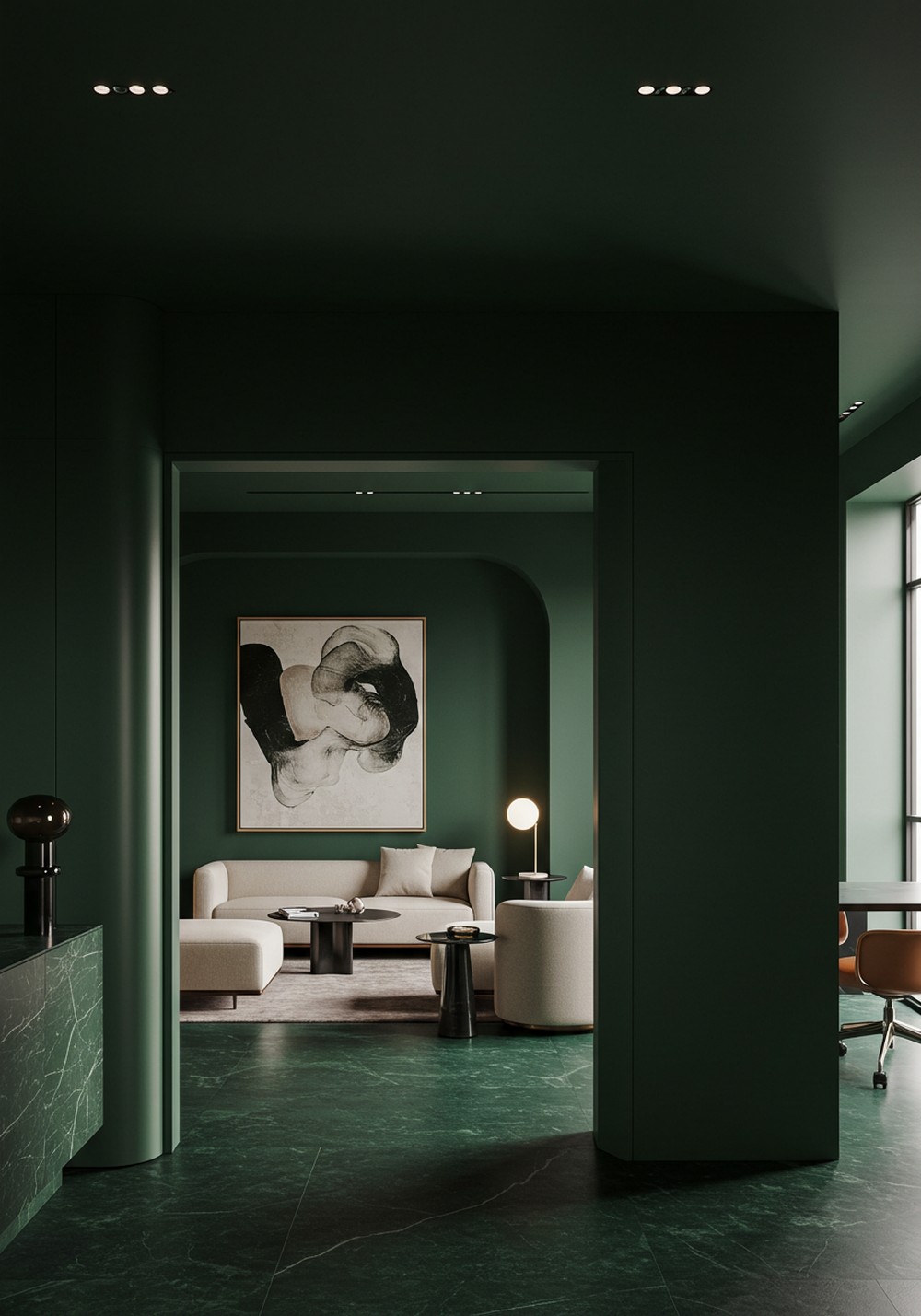 Elevate Your Work Zone With Deep Green Accents