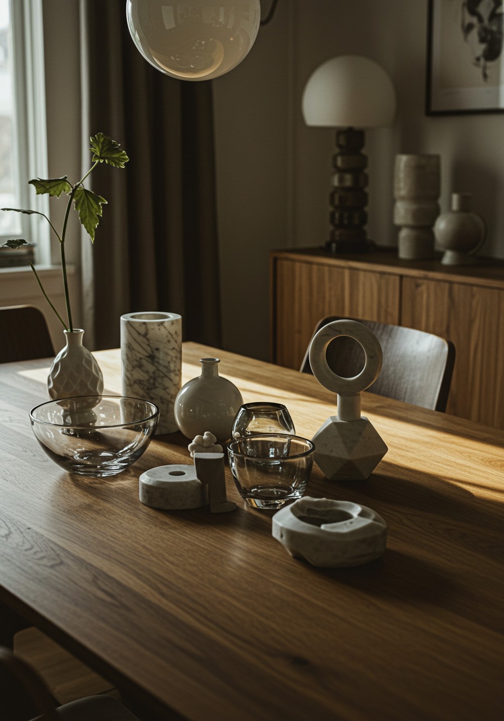 Modern Geometry Touches For Dining Table Decor