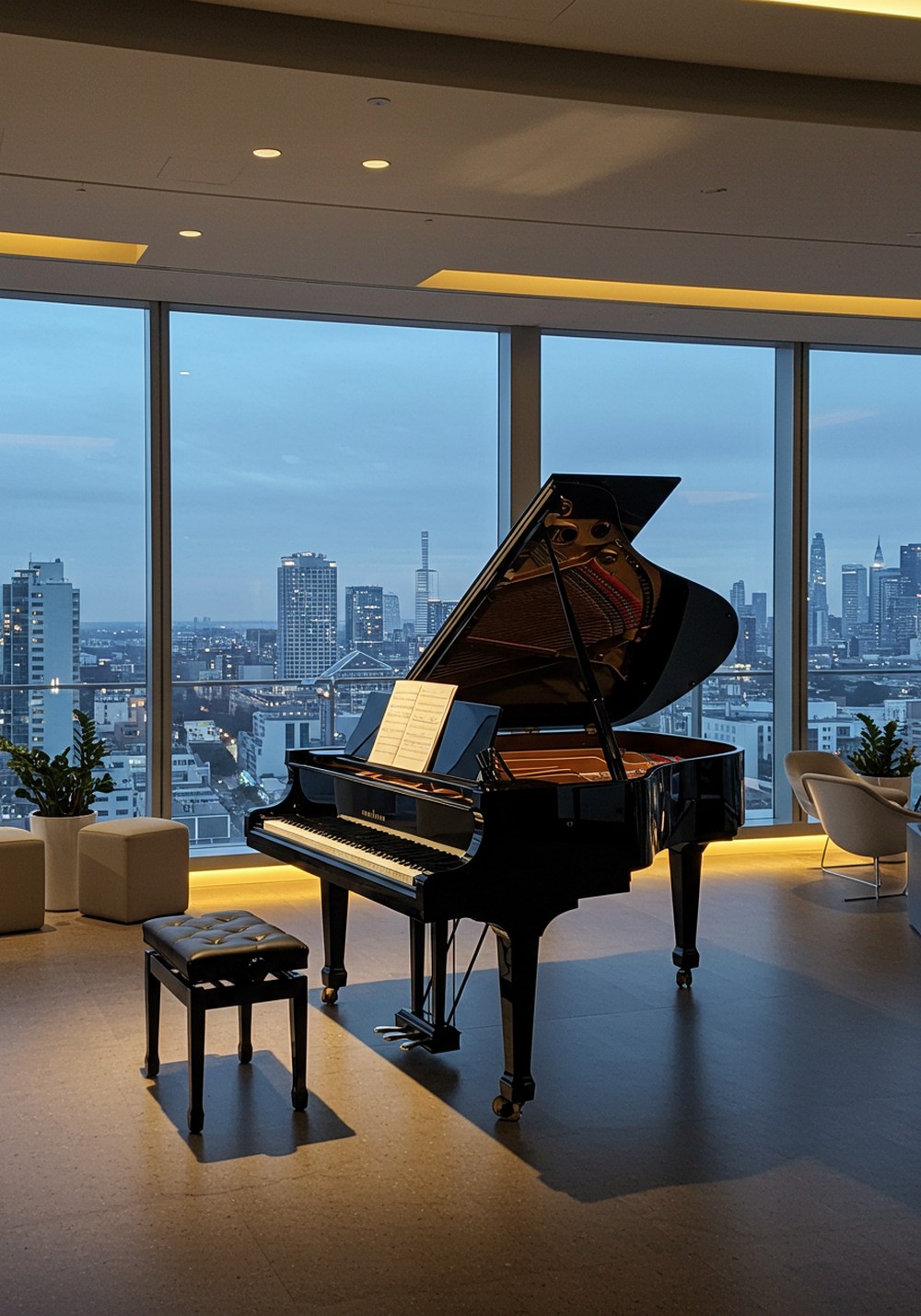 Innovative Designs Meet A Creative Piano Space