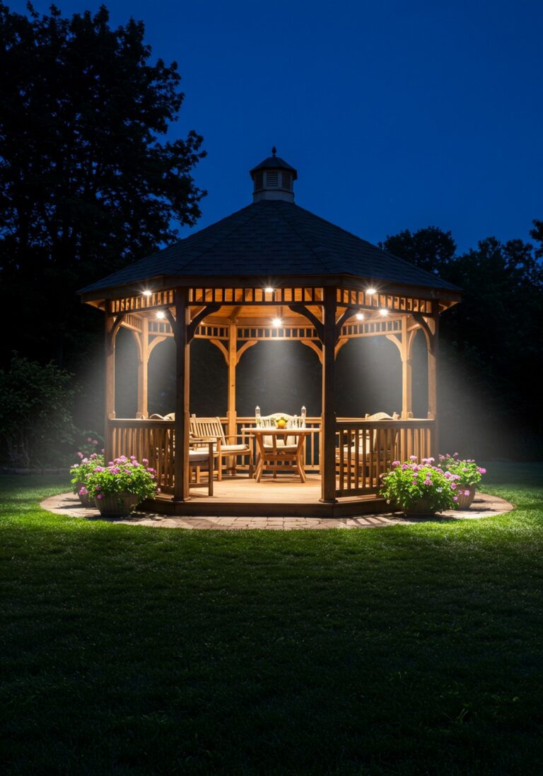 LED Flood Lights For Brilliant Outdoor Coverage Gazebo Lighting