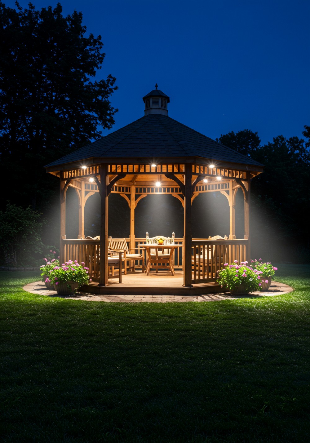 LED Flood Lights For Brilliant Outdoor Coverage Gazebo Lighting