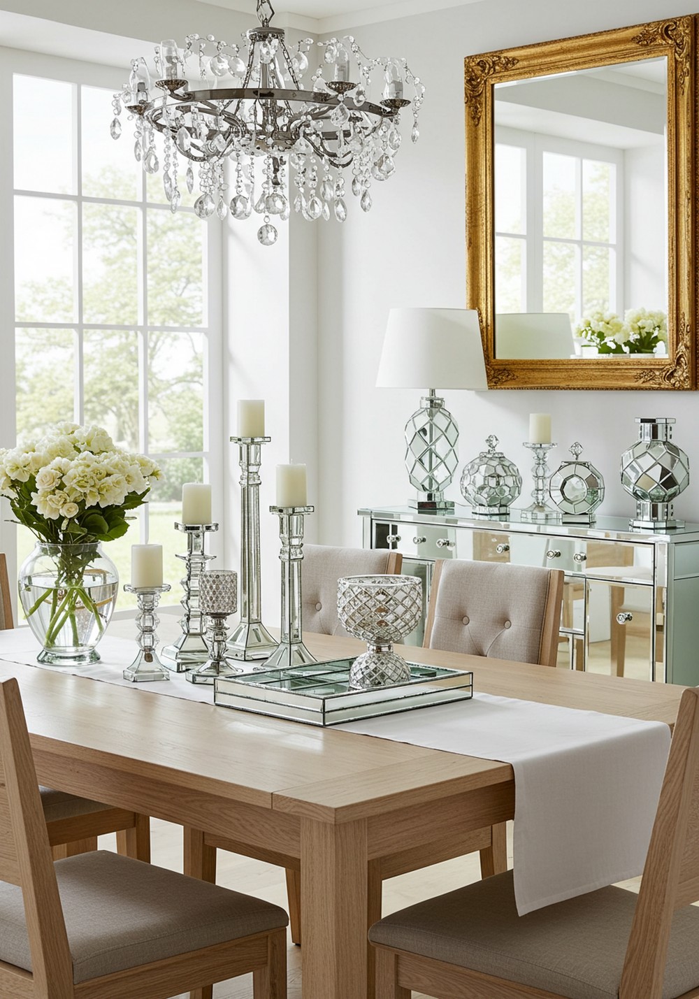 Mirror Magic Ideas For Glam Dining Table Decor