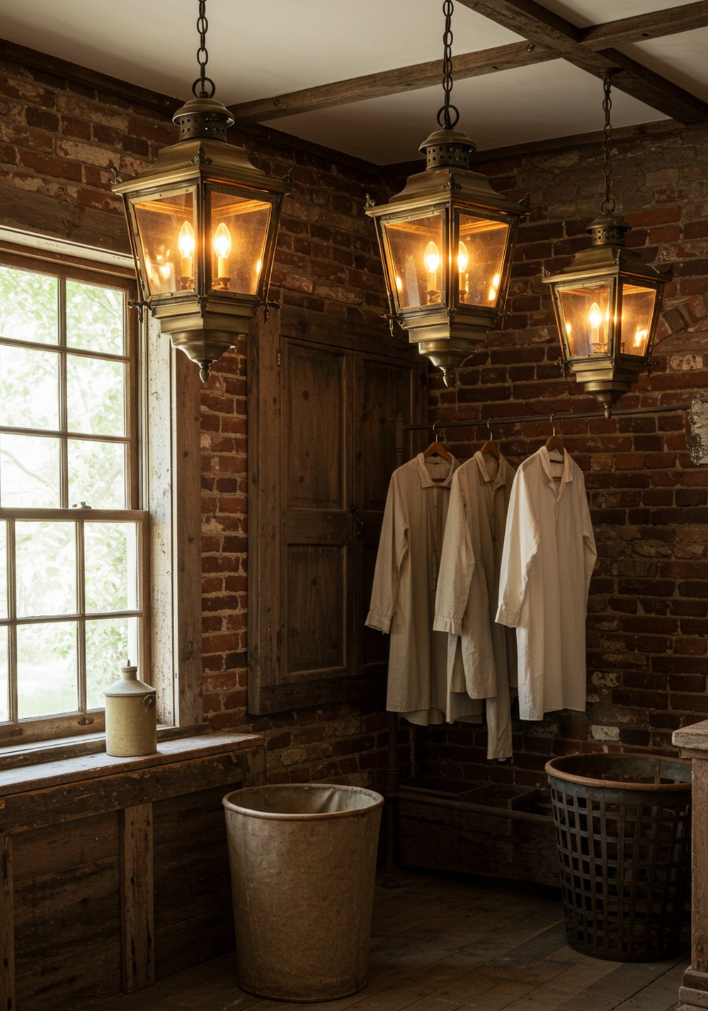 Rustic Farmhouse Lanterns For Cozy Laundry Vibes