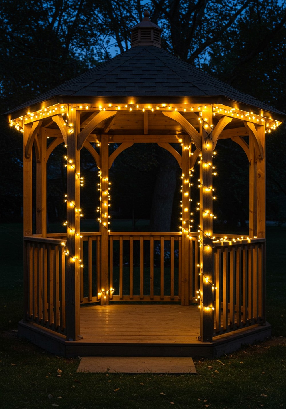 String Lights To Create A Cozy Warm Glow Gazebo Lighting