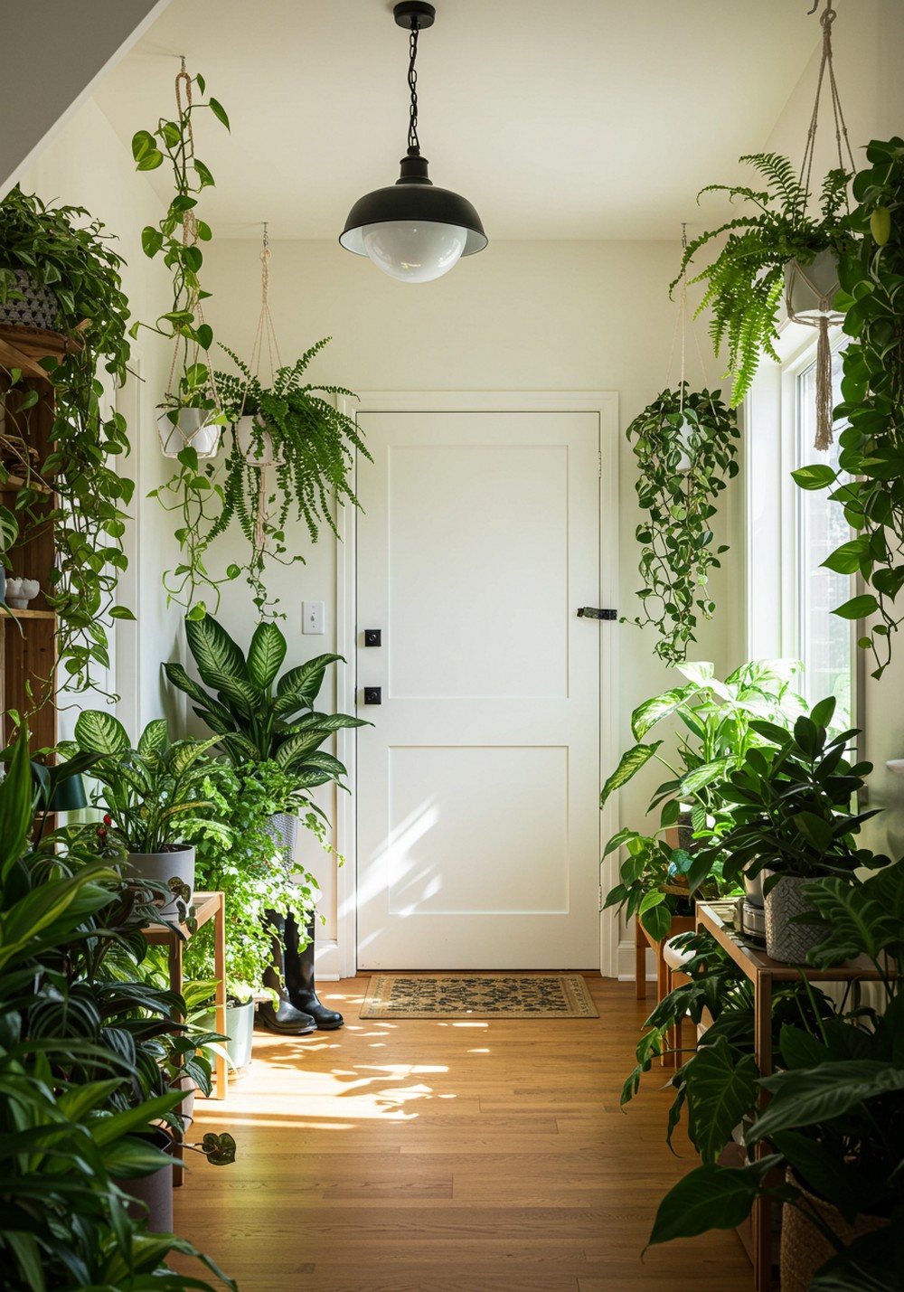 The Inviting Green Entryway Lush Plant Room