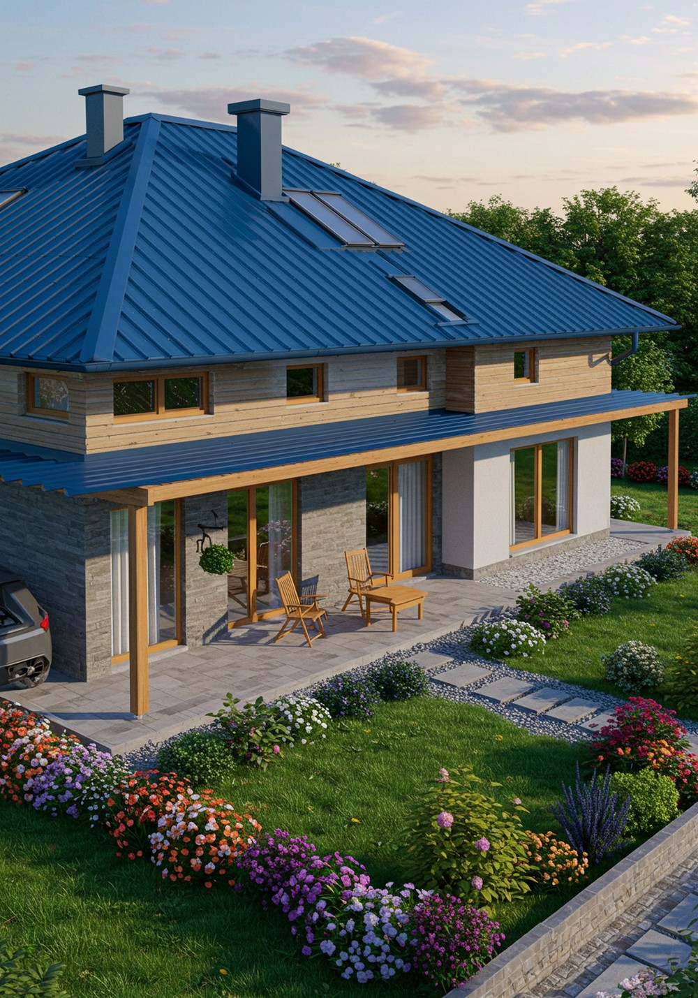 Timeless Appeal Of Blue Metal Roof Houses