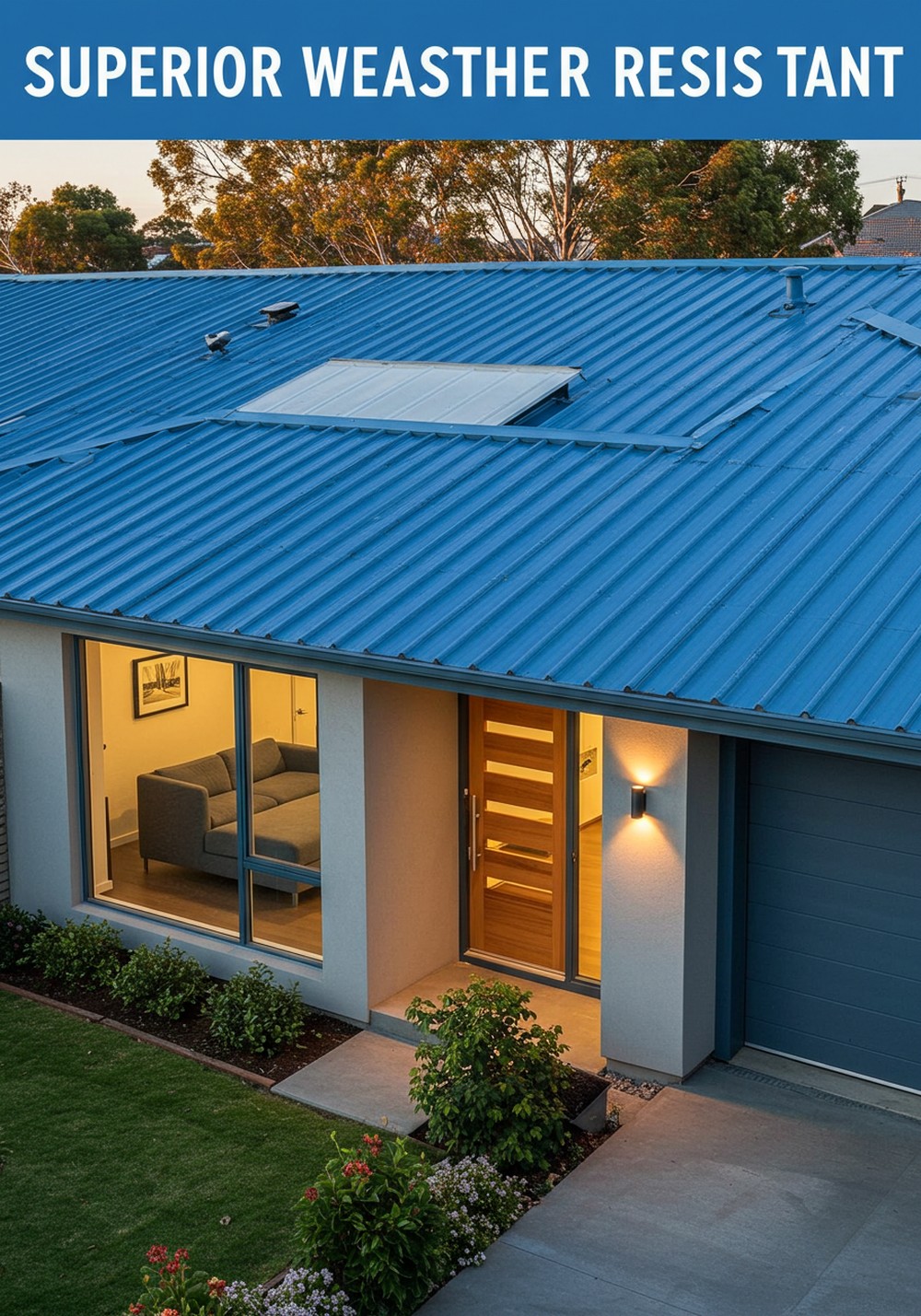 Transform Your Curb Appeal With A Blue Metal Roof