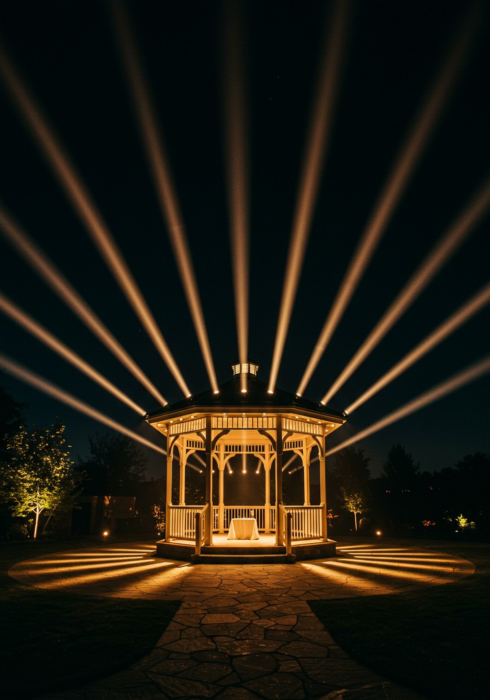 Up Lighting To Add A Dramatic Outdoor Effect Gazebo Lighting