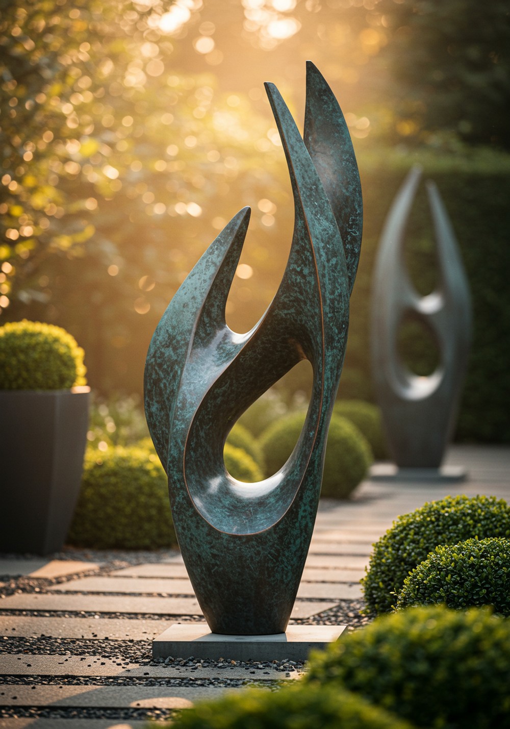 Bold Abstract Sculptures Garden Art