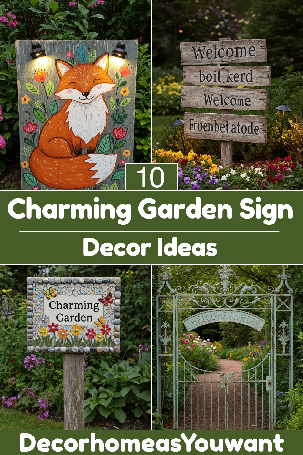 Charming Garden Sign Decor ideas
