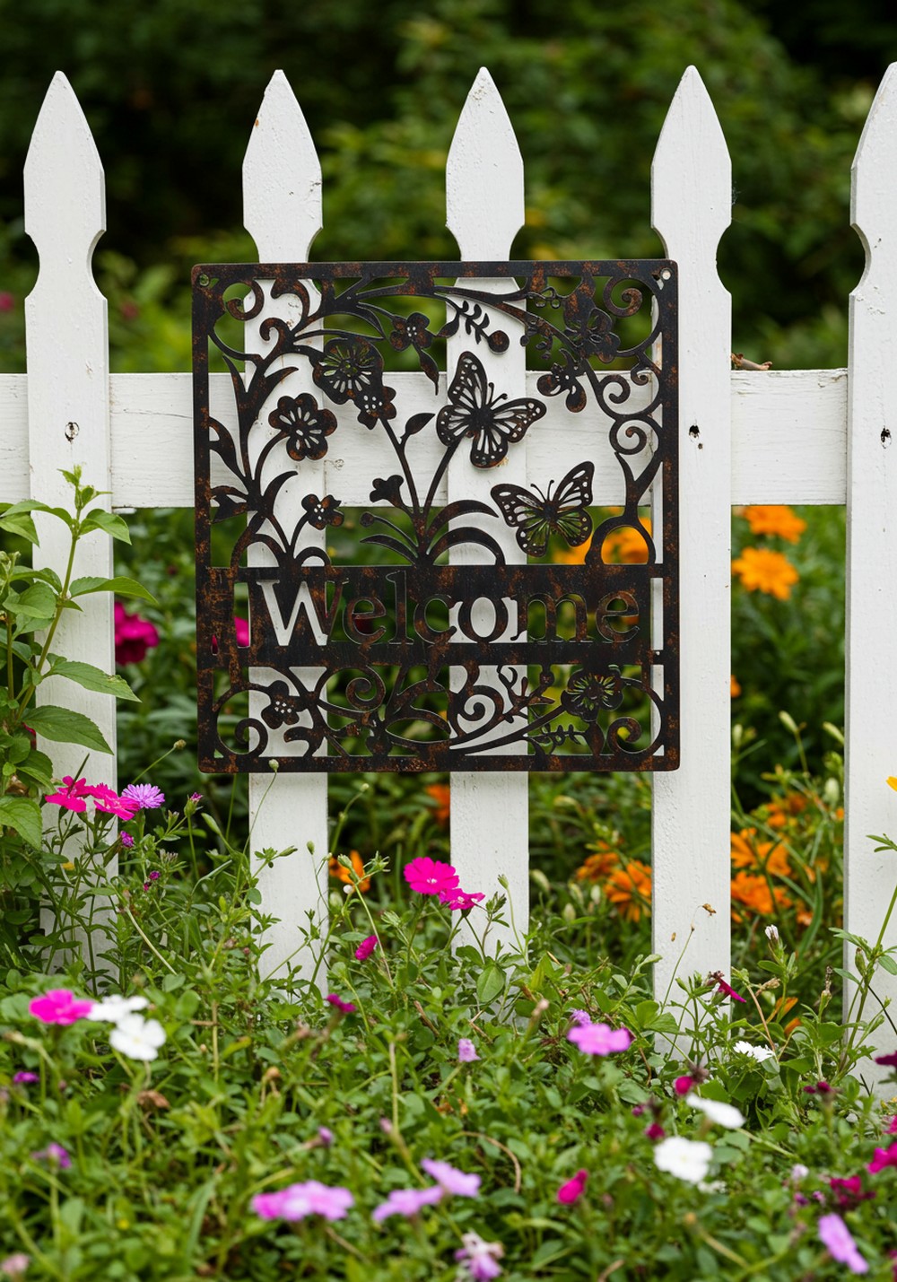 Custom Chalkboard Welcome Charming Garden Sign