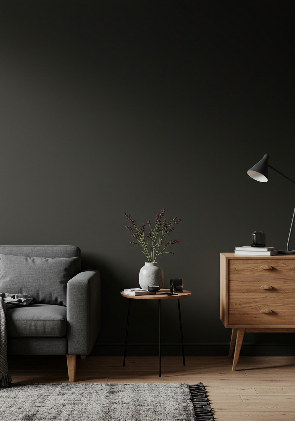 Deep Charcoal Sophisticated Depth For A Modern Accent Wall