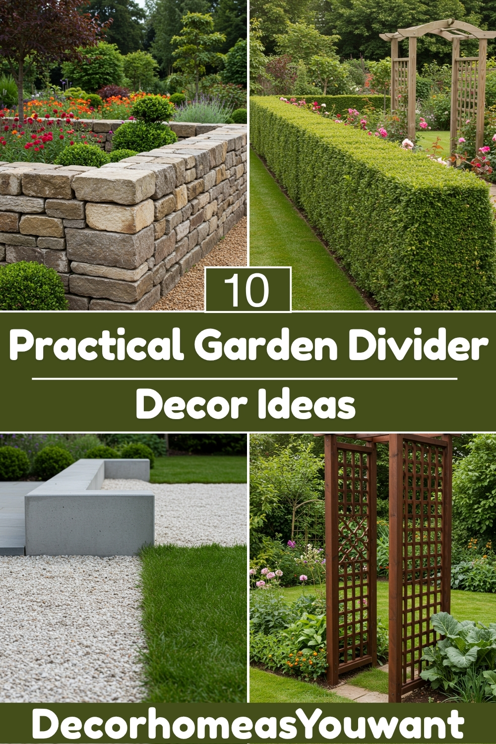 Garden Divider & decor ideas