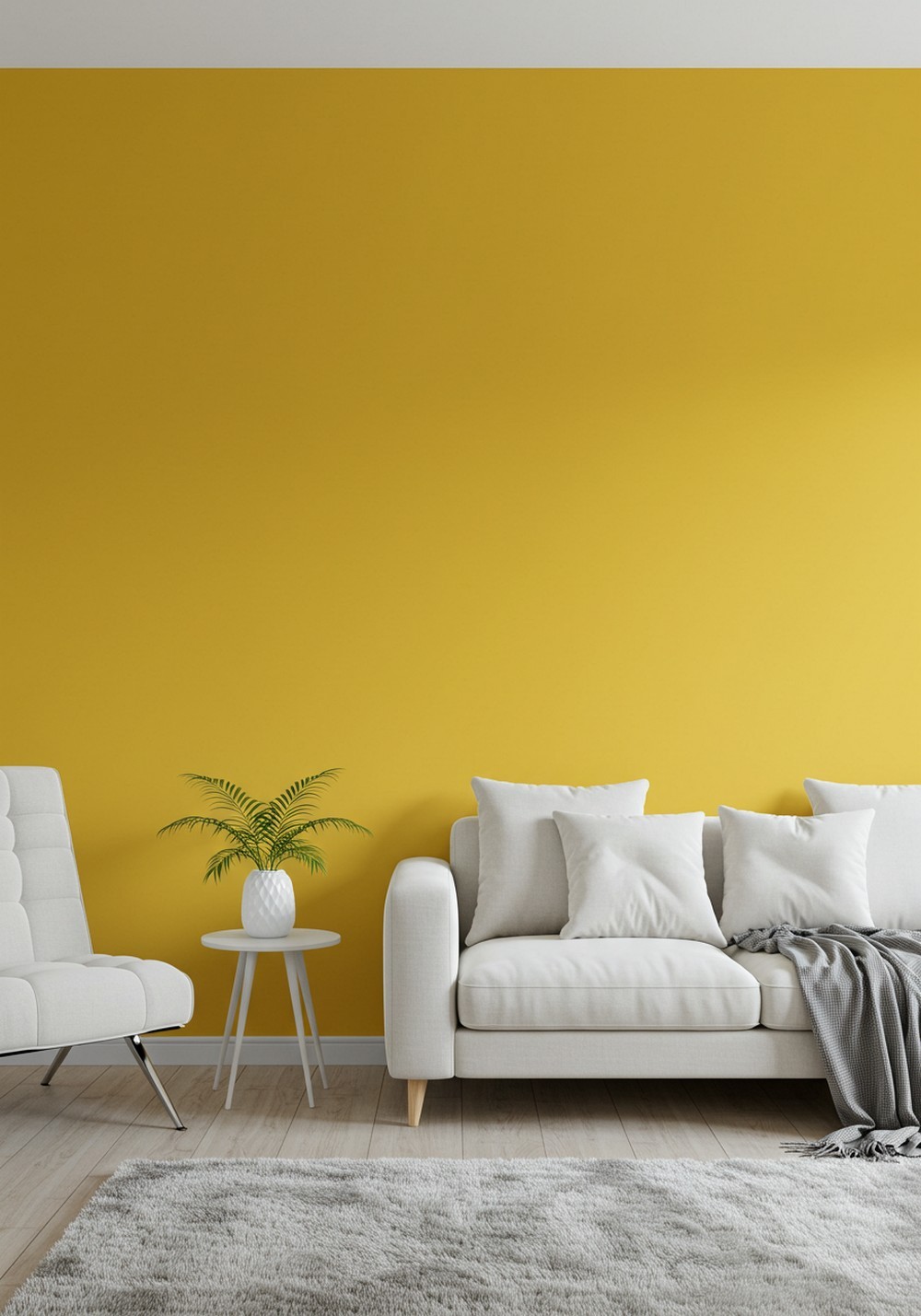 Golden Yellow Add Radiance With This Bold Accent Wall Shade