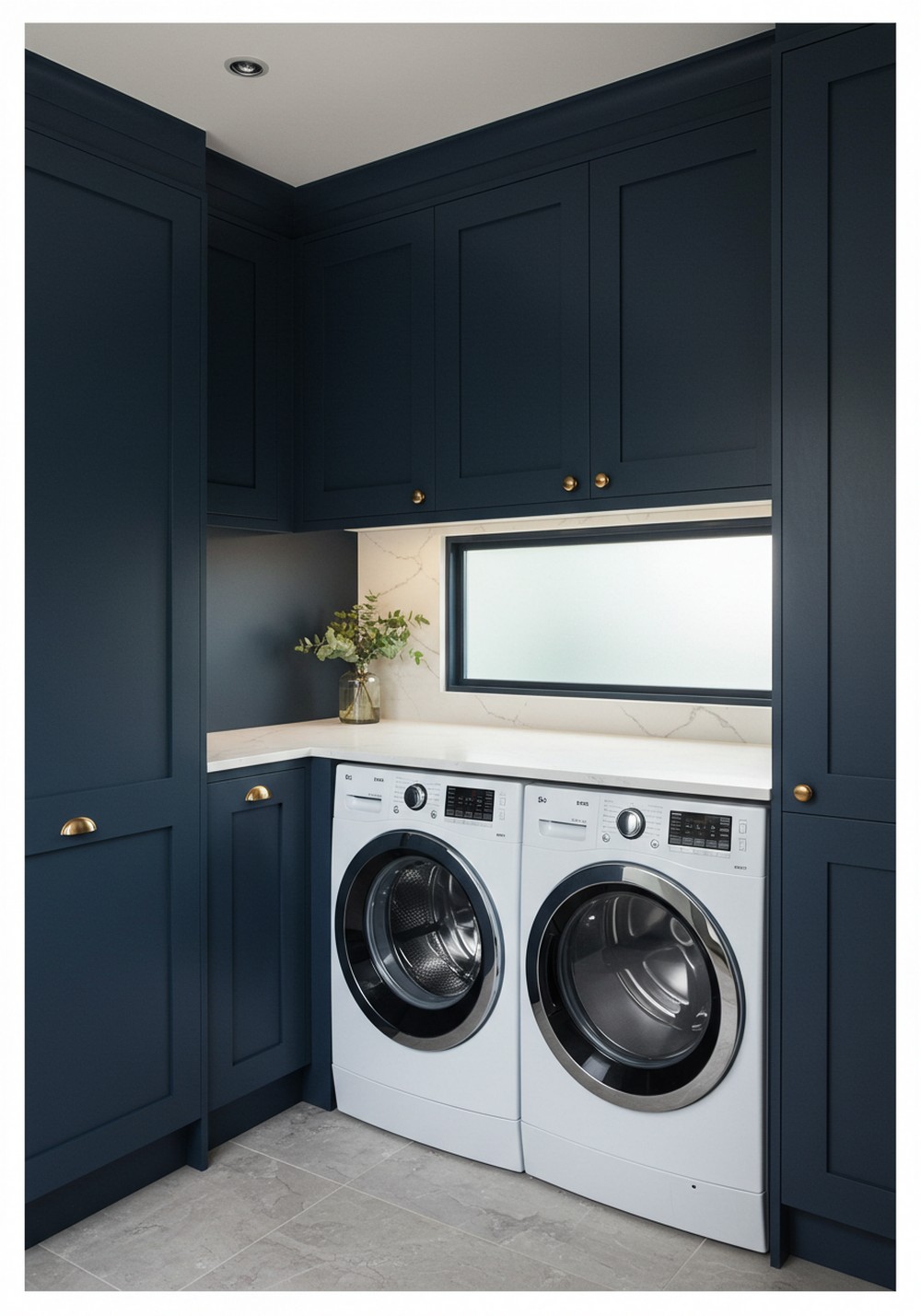 Hidden Storage Magic Modern Laundry Room 