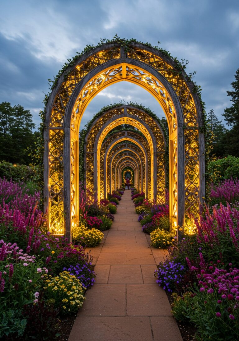 Lighted Archway Dreams Garden Art