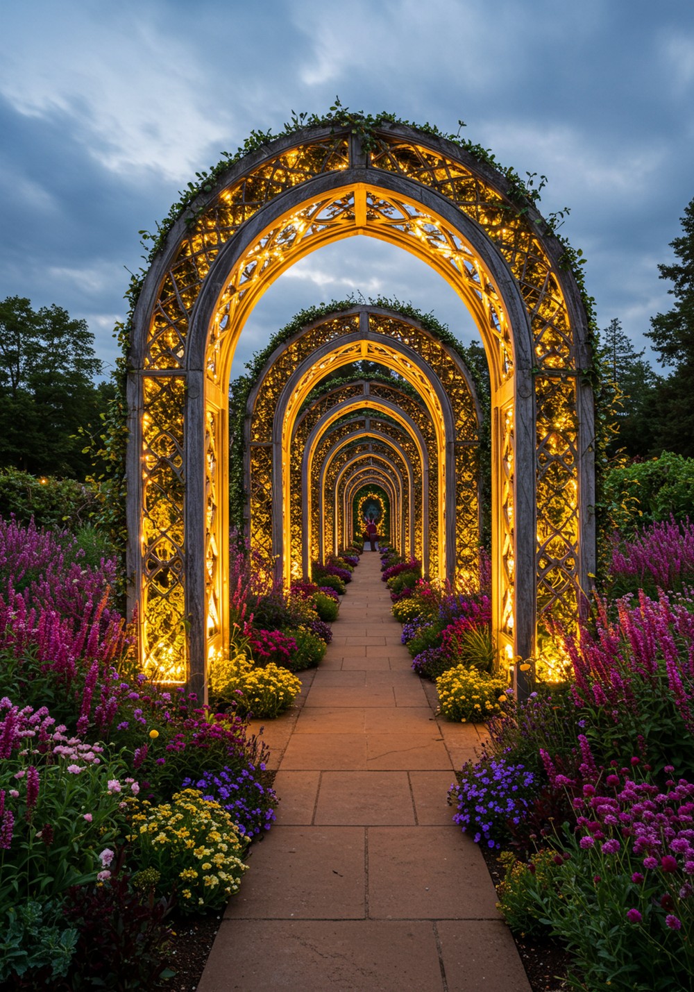 Lighted Archway Dreams Garden Art