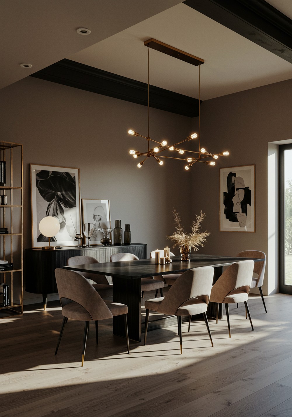 Luxe Vibes In A Modern Glam Dining Room