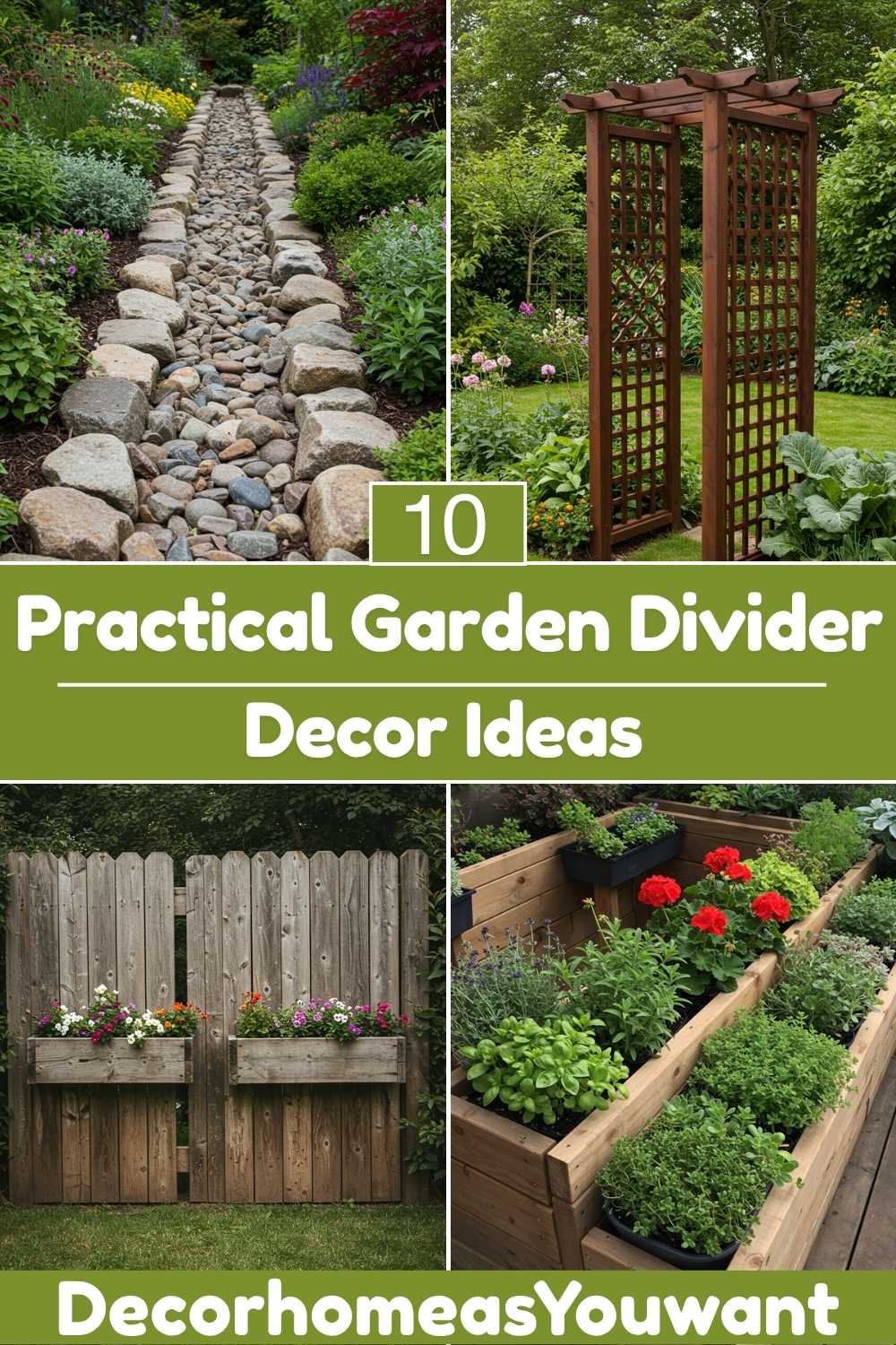 Practical Garden Divider & decor ideas