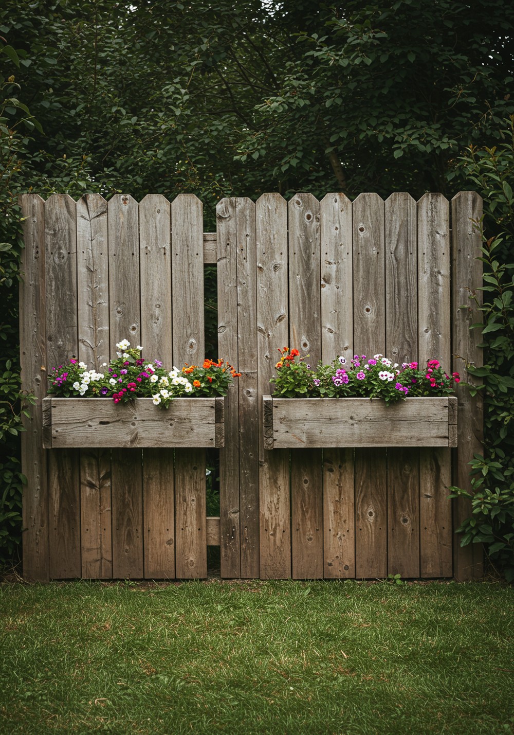 Rustic Fence And Planter Garden Divider Tips