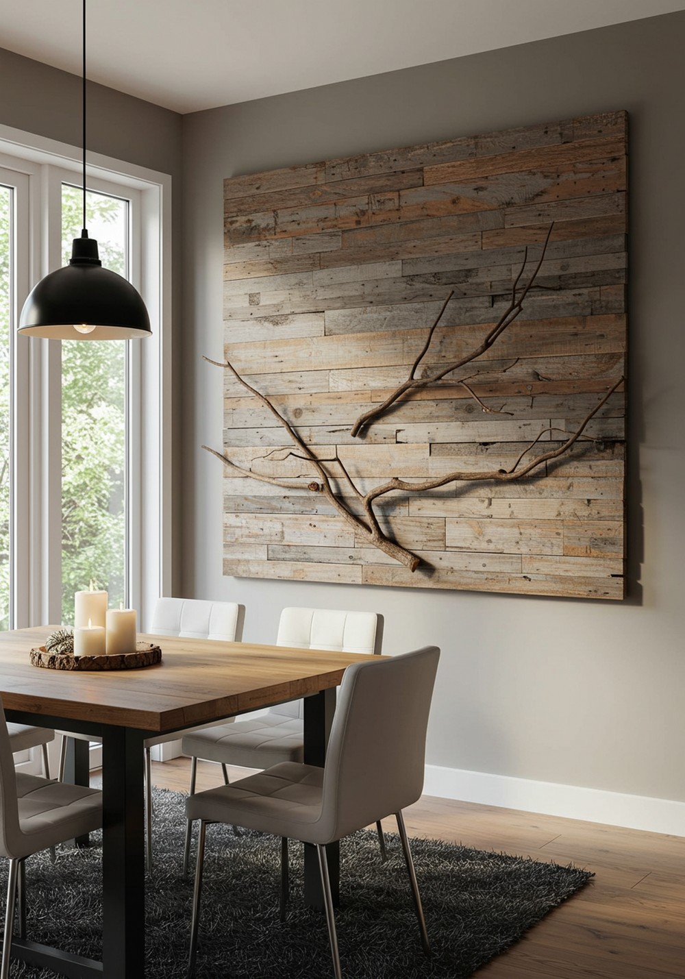 Rustic Wooden Charm Inspiring Dining Room Wall Decor