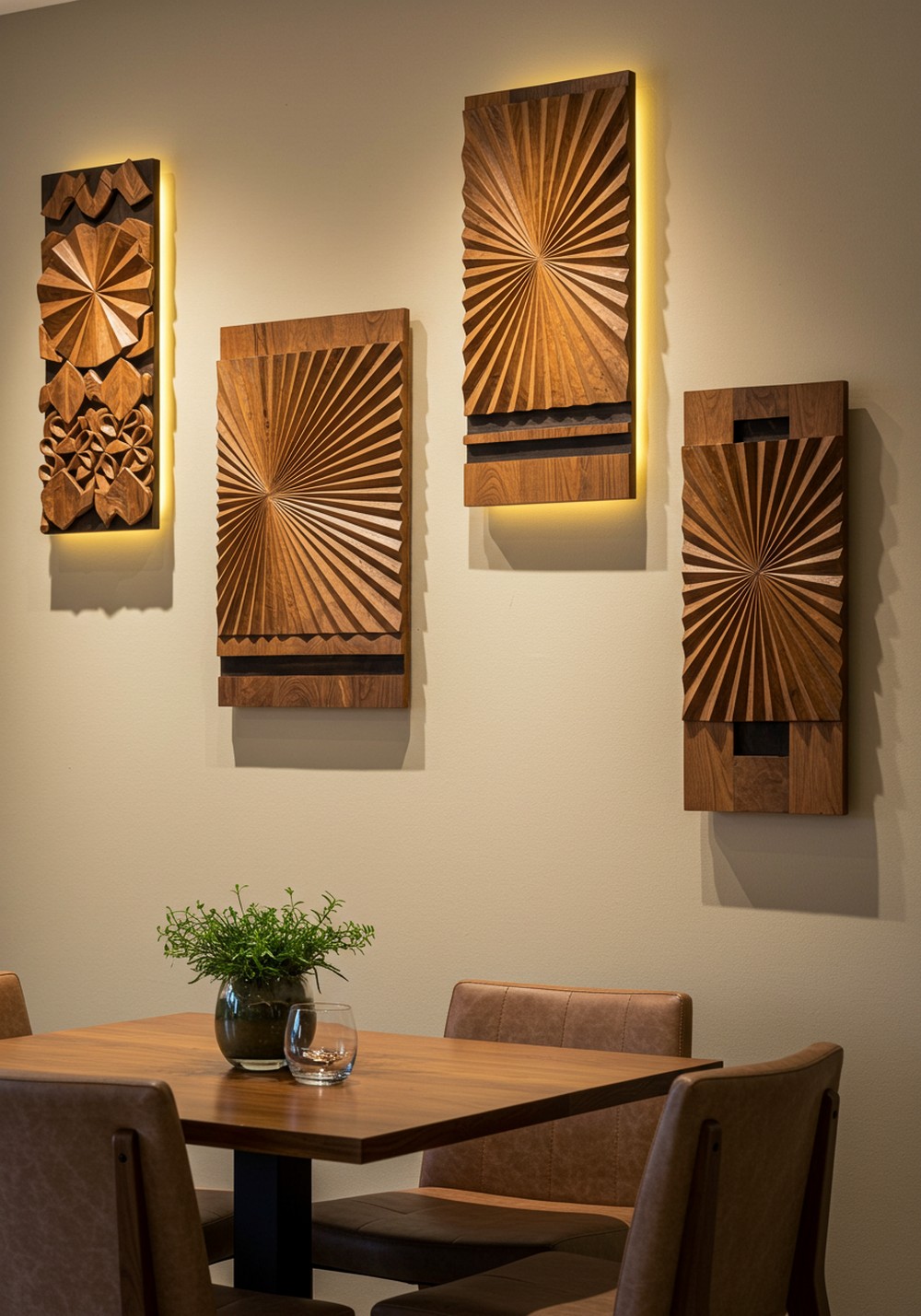 Modern Sculptural Pieces Inspiring Dining Room Wall Decor