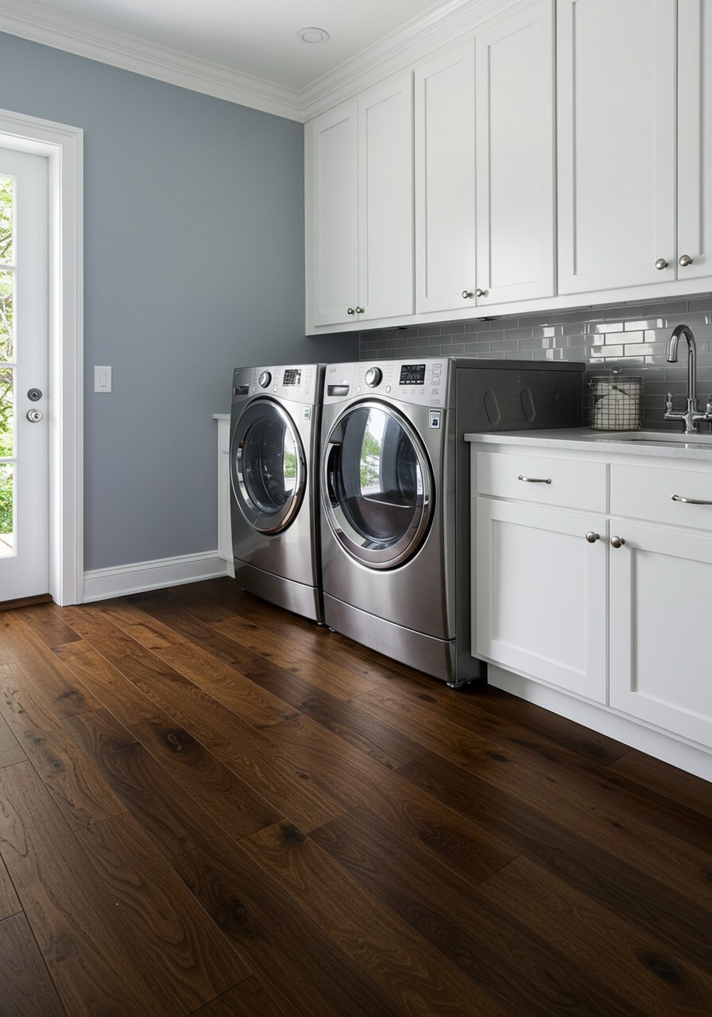 Luxury Flooring Finish Modern Laundry Room