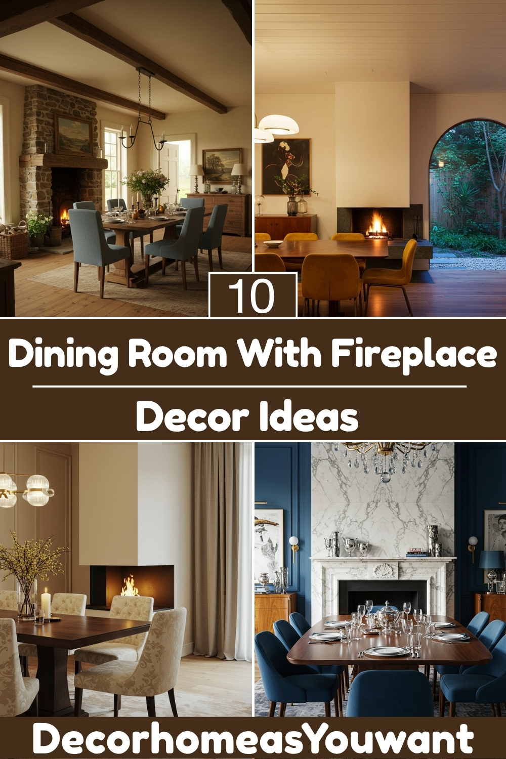 Superb Dining Room With Fireplace decor ideas