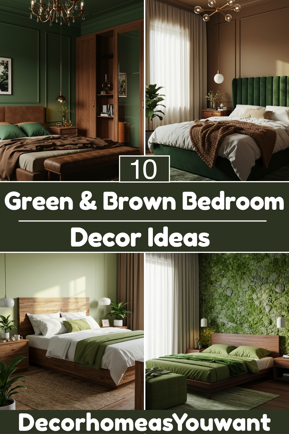 Superb Green & Brown Bedroom decor ideas