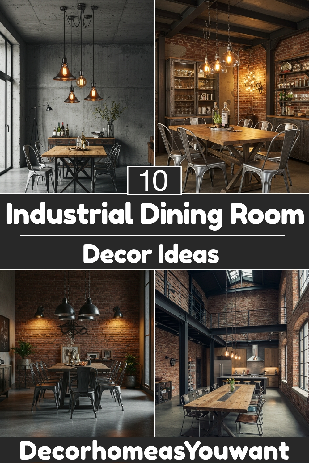 Superb Industrial Dining Room decor ideas