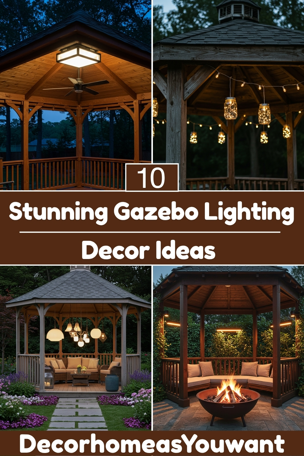 Superb Stunning Gazebo Lighting decor ideas