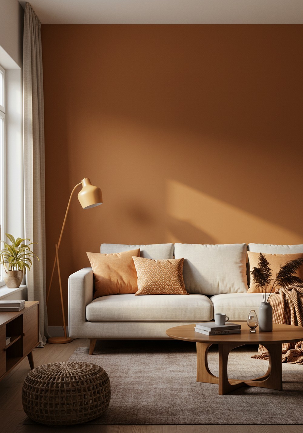 Warm Terracotta Earthy Cozy And Trendy Accent Wall Inspiration