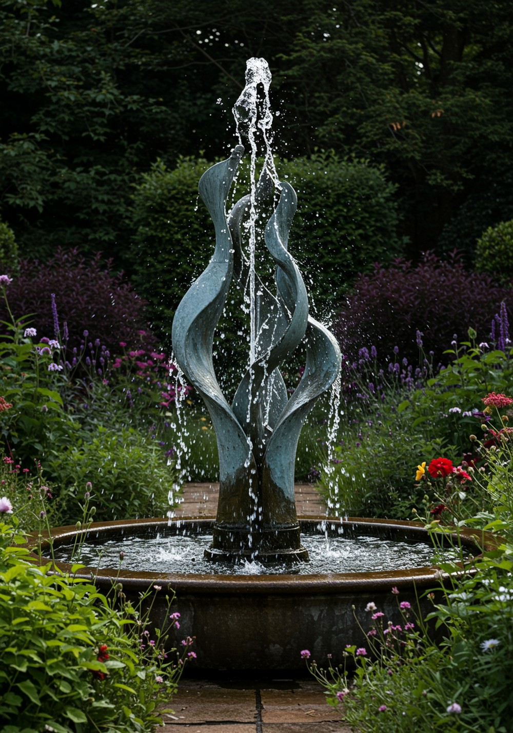 Serene Water Feature Garden Artistry Garden Art