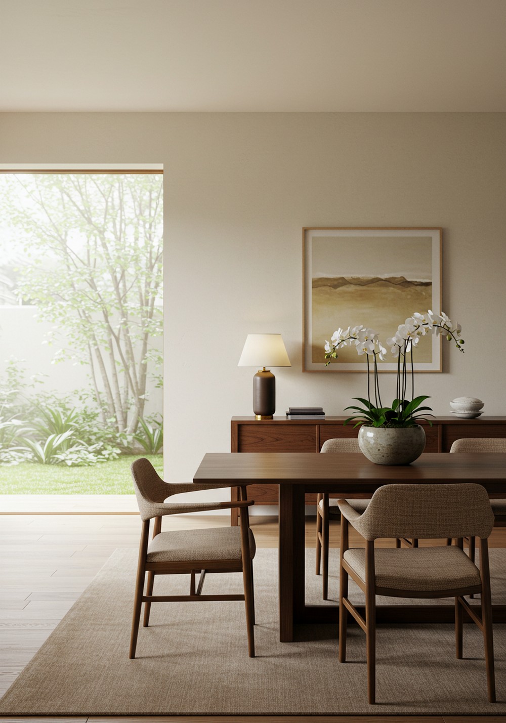Serene Zen Aesthetic For A Peaceful Dining Room