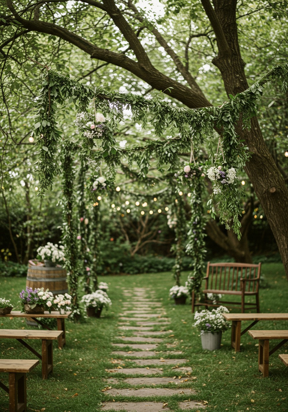 Hanging Greenery Dream Decor Romantic Garden Wedding